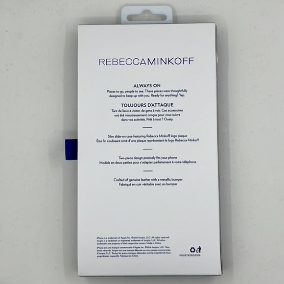 Sleek Protection:‎ Rebecca Minkoff iPhone 7 Slide Case in Black Leather - Picture 3 of 6